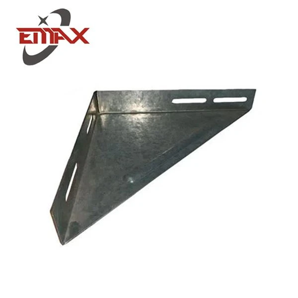 Pieza de soporte de placa de acero galvanizado triangular